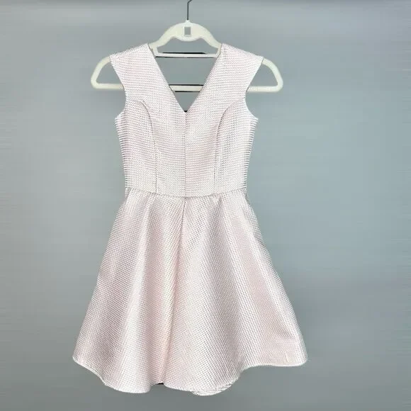 Un Deux Trois Pink Metallic Kids Formal Dress - Picture 3 of 11